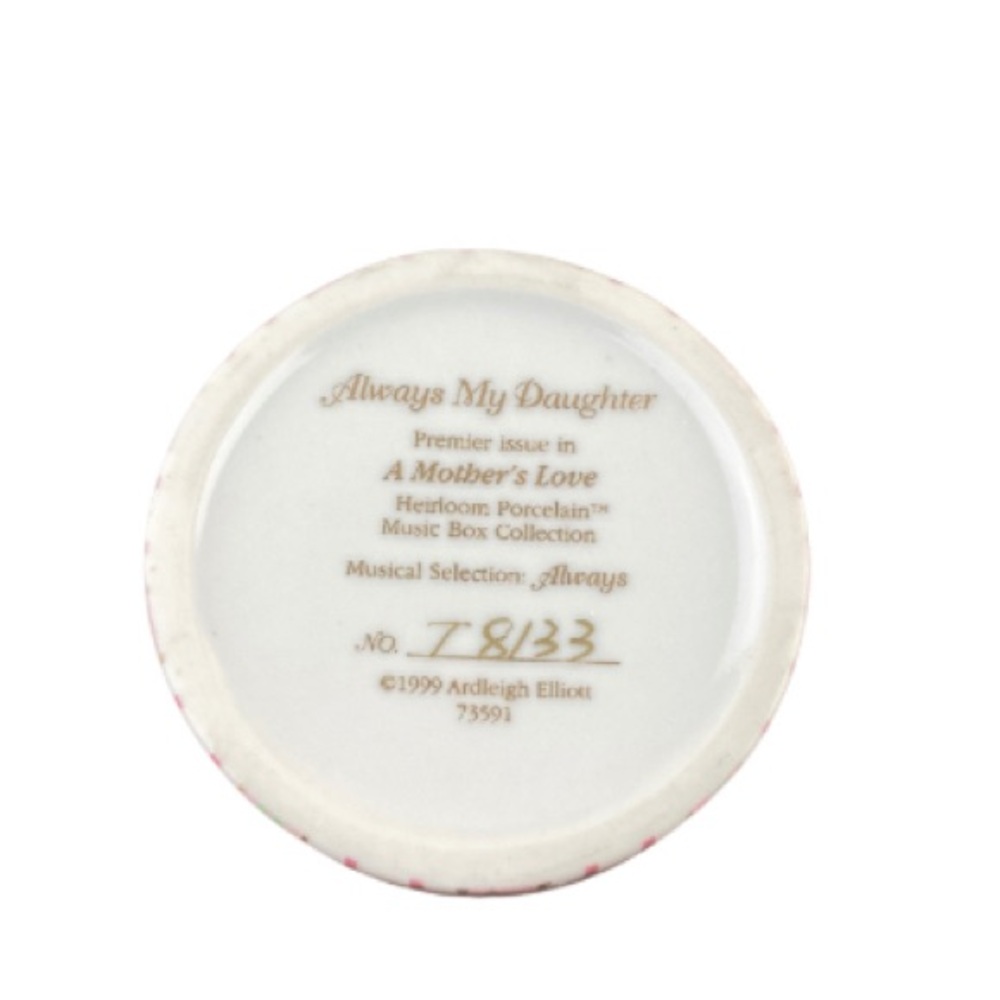 Vintage Heirloom Porcelain Jewelry Music Box, Trinket,A Mother’s Love Collection - Picture 5 of 5
